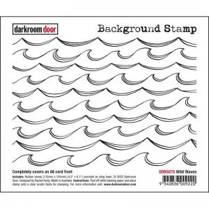Darkroom Door Background Cling Stamp - Wild Waves [DDBS075]