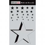 Darkroom Door Medium Stencil - Cascading Stars [DDMS008]