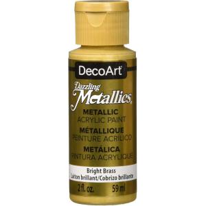 DecoArt Americana Dazzling Metallics Acrylic Paint - Bright Brass [DA338]