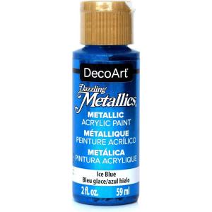 DecoArt Americana Dazzling Metallics Acrylic Paint - Ice Blue [DA075]