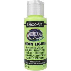 DecoArt Americana Neon Lights Acrylic Paint - Radiant Yellow [DA342]
