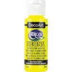 DecoArt Americana Neons Acrylic Paint - Scorching Yellow [DHS1]