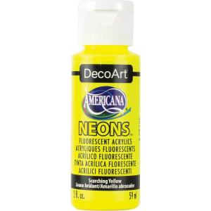 DecoArt Americana Neons Acrylic Paint - Scorching Yellow [DHS1]