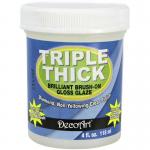 DecoArt Triple Thick Brilliant Brush-On Glaze - 4oz Jar