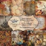 Decoupage Queen 12" x 12" Scrapbook Paper Set - Sweet Autumn [DQSB-0008]