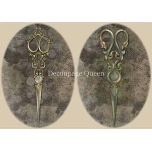 Decoupage Queen A4 Rice Paper - Dainty And The Queen - Pair Of Scissors [DQRP-0280]