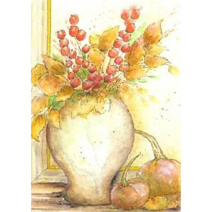 Decoupage Queen A4 Rice Paper - Ellen J Goods - Gathered Leaves [DQRP-0298]