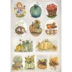 Decoupage Queen A4 Rice Paper - Old To Ooh LaLa - Autumn Minis [DQRP-0288]
