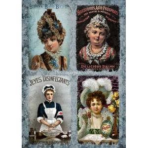 Decoupage Queen A4 Rice Paper - Vintage Ads [DQRP-0311]
