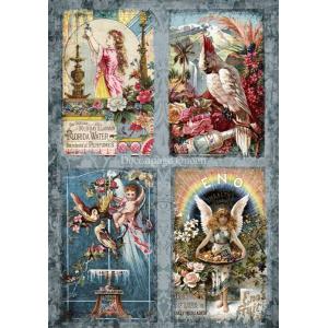 Decoupage Queen A4 Rice Paper - Vintage Tonics [DQRP-0312]