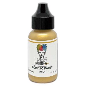 Dina Wakley Media Acrylic Paint 1oz Bottle - Oro
