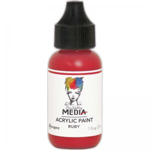 Dina Wakley Media Acrylic Paint 1oz Bottle - Ruby