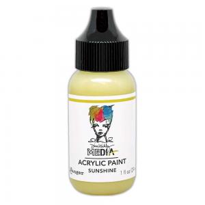 Dina Wakley Media Acrylic Paint 1oz Bottle - Sunshine