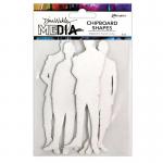 Dina Wakley Media Chipboard Shapes - The Men [MDA74977]