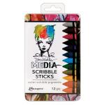 Dina Wakley Media Scribble Sticks Set #2 - Set of 12 [MDA60161]