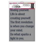 Dina Wakley Media Stencil - Create Yourself [MDS87687]