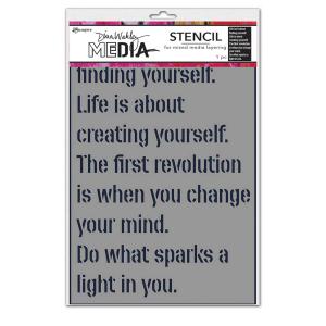 Dina Wakley Media Stencil - Create Yourself [MDS87687]