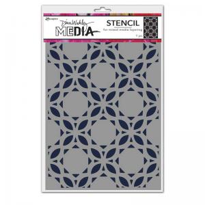 Dina Wakley Media Stencil - Curly Tiles [MDS81609]