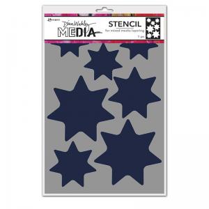 Dina Wakley Media Stencil - Giant Stars