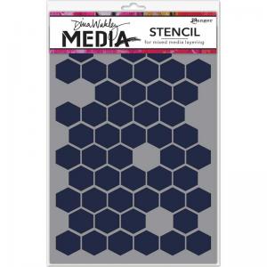 Dina Wakley Media Stencil - Honeycomb