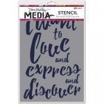 Dina Wakley Media Stencil - I Want