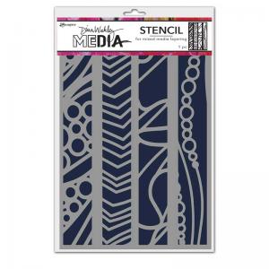 Dina Wakley Media Stencil - In A Line [MDS81623]