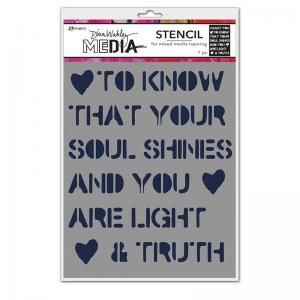 Dina Wakley Media Stencil - Soul Shines