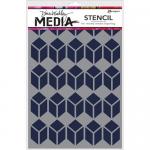 Dina Wakley Media Stencil - Stacked Squares