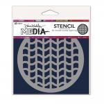 Dina Wakley Media Stencil - Tire Tracks Coaster [MDS84983]