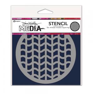 Dina Wakley Media Stencil - Tire Tracks Coaster [MDS84983]