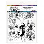 Dina Wakley Media Transparencies - Abstract Portraits Set 1 [MDA80534]