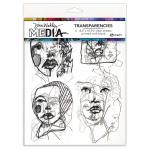 Dina Wakley Media Transparencies - Abstract Portraits Set 2 [MDA82040]