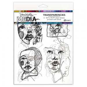 Dina Wakley Media Transparencies - Abstract Portraits Set 2 [MDA82040]
