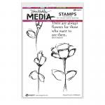 Dina Wakley Media Unmounted Rubber Stamp - Always Flowers [MDR66224]