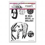 Dina Wakley Media Unmounted Rubber Stamp - Be Bold [MDR74786]