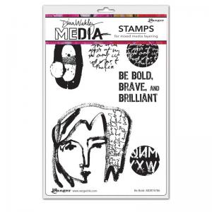 Dina Wakley Media Unmounted Rubber Stamp - Be Bold [MDR74786]