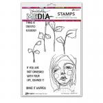 Dina Wakley Media Unmounted Rubber Stamp - Be Obsessed [MDR77749]