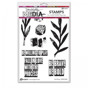 Dina Wakley Media Unmounted Rubber Stamp - Be Willing [MDR74489]