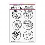 Dina Wakley Media Unmounted Rubber Stamp - Circled [MDR81241]