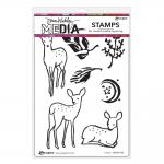 Dina Wakley Media Unmounted Rubber Stamp - Fawns [MDR87786]