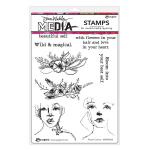 Dina Wakley Media Unmounted Rubber Stamp - Flower Crowns [MDR94265]