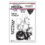 Dina Wakley Media Unmounted Rubber Stamp - Friends to the End