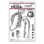 Dina Wakley Media Unmounted Rubber Stamp - Funny Peeps [MDR69584]