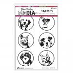 Dina Wakley Media Unmounted Rubber Stamp - Fur Babies [MDR87762]