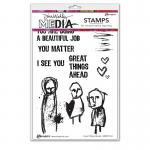 Dina Wakley Media Unmounted Rubber Stamp - Great Things Ahead [MDR77763]