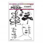 Dina Wakley Media Unmounted Rubber Stamp - Healing And Light [MDR84709]