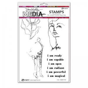 Dina Wakley Media Unmounted Rubber Stamp - I Am [MDR77787]