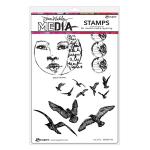 Dina Wakley Media Unmounted Rubber Stamp - Let It Fly [MDR87793]