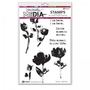 Dina Wakley Media Unmounted Rubber Stamp - Moments [MDR77817]