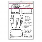 Dina Wakley Media Unmounted Rubber Stamp - No Refunds [MDR74816]